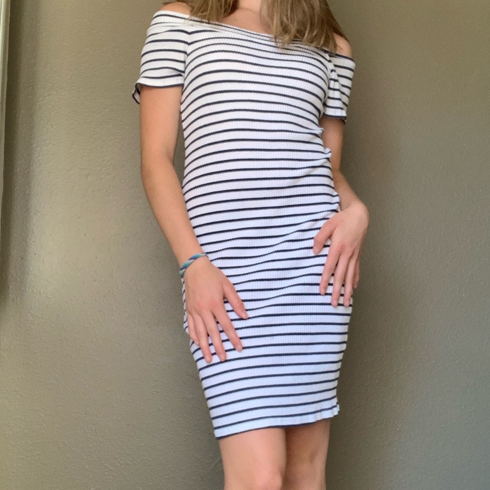Blue Striped Dress